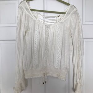 Free people white long sleeve